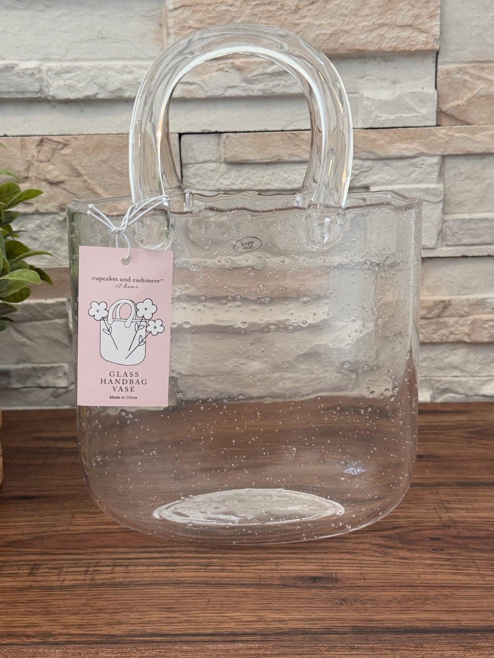 🆕 Cupcakes and Cashmere | Clear Glass Handbag Vase!!